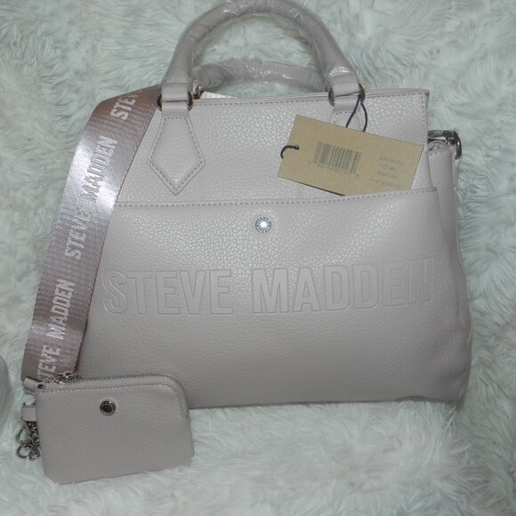 Steve Madden Pebble Grain Leather Satchel🆕SHIPS FAST😮💨⚡🚚 - Picture 5 of 16